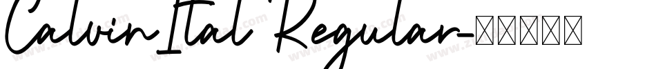 CalvinItal Regular字体转换
